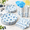 Blue White-Blueberry, variant on Blue Pink Bear 400 Piece Disposable Gender Reveal Party Supply Set for 50 Guests