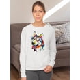 thumbnail image 2 of Pastell Colorful And Happy Husky Sweatshirt Women -Weekday Best Designs, Female Large, 2 of 4