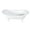 White, variant on Aqua Eden VCT7DS7231NLW 72" Cast Iron Oval Double Slipper Clawfoot Tub (7" Faucet Drillings), White