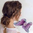 thumbnail image 5 of Unique Bargains Women's Butterfly Hair Clips 2 Pcs Purple 4.45"x3.23"x1.38", 5 of 5
