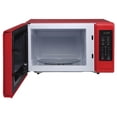 thumbnail image 5 of Horno microondas pequeño de encimera Magic Chef de acero inoxidable de 900 vatios y 0.9 pies cúbicos para espacios compactos con 6 modos de cocción preprogramados, color rojo, 5 of 5