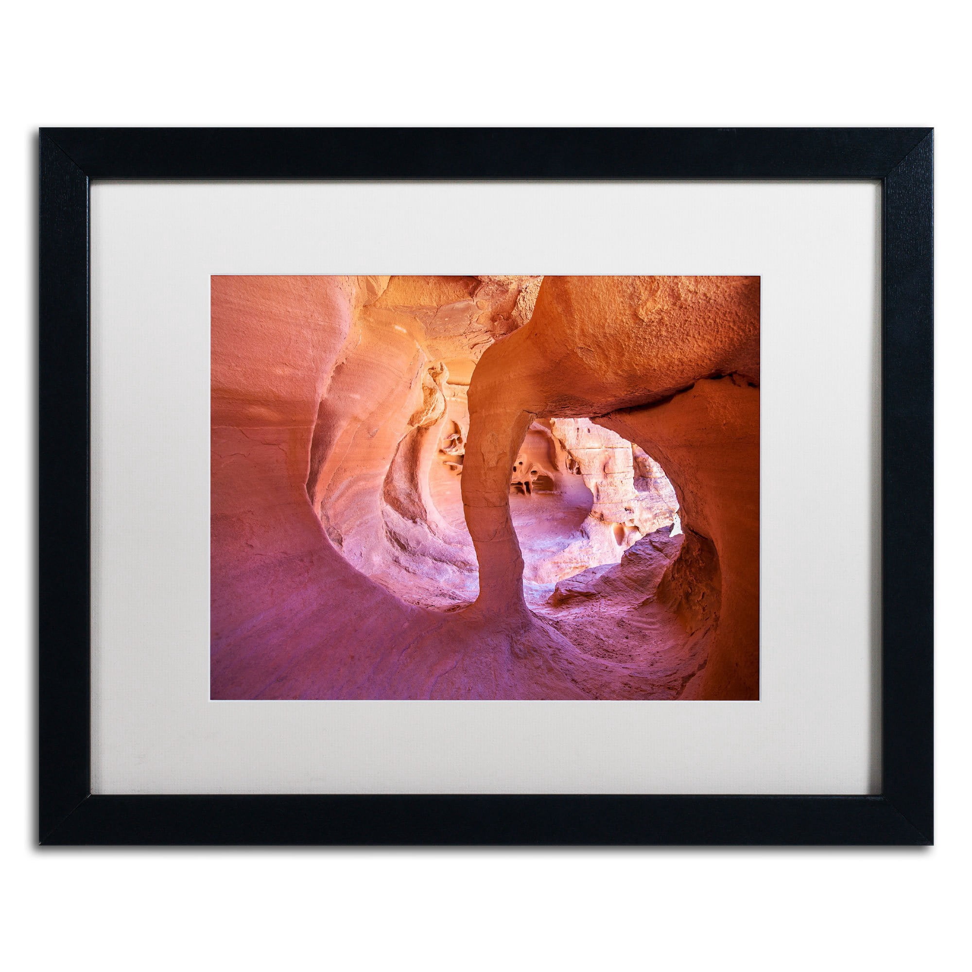 Trademark Fine Art "Windstone Arch" Canvas Art by Pierre Leclerc, White Matte/Black Frame
