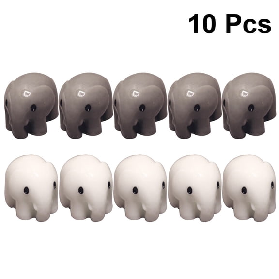 HOMEMAXS Resin Elephant Decorations Set of 10pcs Perfect for Home Office Gifts Assorted Color