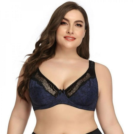 

Velocity Thin Cup Bras For Women Adjusted-Straps Underwire Bra Underwear Lace Bralette Lingerie Top Plus Size