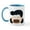 White/Blue Inside, variant on CafePress - Peanuts Lucy Frustrated Emoji - 11 oz Ceramic Mug - Novelty Coffee Tea Cup