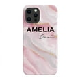 thumbnail image 1 of Personalised Luxe Pink Marble Name iPhone 16 Pro Max Case,iPhone 13 Pro, 1 of 5