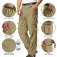 thumbnail image 4 of Pantalones de senderismo Jessie Kidden, convertibles, de secado rápido, para hombre, color caqui, 4 of 9