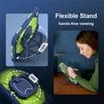 thumbnail image 5 of Rugged Hybrid Case For Samsung Galaxy Tab A8 10.5" X200 X205 tablet, with Built-in Kickstand 360° Rotating Handstrap Crossbody Shoulder Strap Shockproof Heavy Duty Case,Navy Blue+Green, 5 of 8