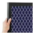 thumbnail image 4 of PinPix ArtToFrames 22x34 Custom Cork Bulletin Board Quatrefoil Navy   Poster Board Has a Fabric Style Canvas Finish, Framed in Satin Black (PinPix-285), 4 of 6
