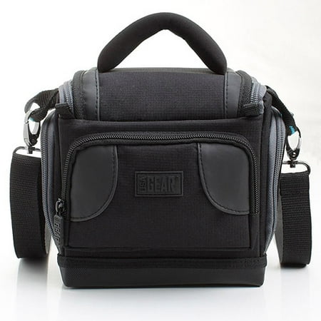 - Over Shoulder Sling Padded Camera Case Bag with Weather Resistant Design by USA Gear - Work With Olympus , Fujifilm , Pentax and More Cameras
