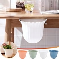 Wall Mounted Kitchen Trash Bin | Cabinet Door Hanging Waste Basket | Plastic Perforated Design | Space Saving for Bathroom & Sink | 1-Pack