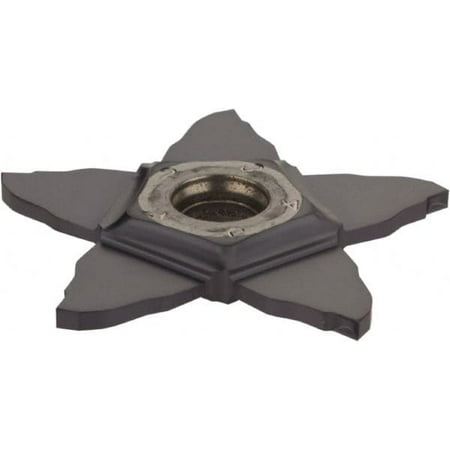 

Iscar PENTA PB IC908 Grade 0.059 Cutting Width Carbide Cutoff Insert 0° Neutral Lead Angle 0.006 Cnr Rad TiAlN Coated Other End