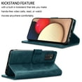 thumbnail image 5 of Ebizware Samsung Galaxy A02S Leather Wallet Case with Card Holder for Women Men, Phone case RFID Blocking Flip [Detachable] Kickstand Cover with Strap for Galaxy A02S, Sea Green, 5 of 8