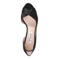 thumbnail image 3 of NINA Womens Black Crisscross Detailing D Orsay Padded Comfort Contesa Peep Toe Kitten Heel Slip On Leather Pumps 9 M, 3 of 4