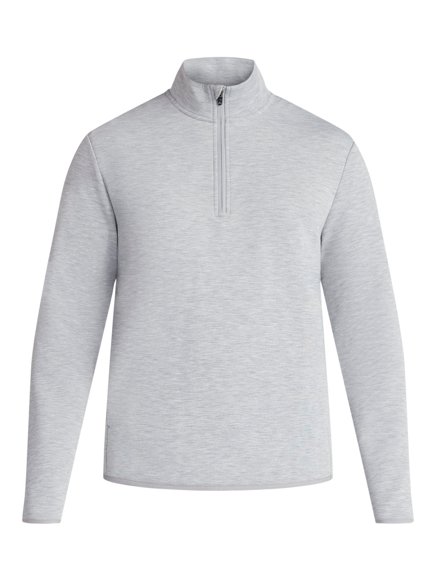 Athletic Works Men's and Big Men's Fusion Double Knit Quarter Zip Sweatshirt Jacket, Sizes S-3XL
