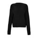 thumbnail image 4 of Gibobby SuéTer Para Invierno Mujer de punto elegante de color sólido para mujer, de manga larga con cuello redondo, ajustado(Negro,XG), 4 of 6
