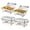4-piece set, gold, single compartment, variant on Kicctian 2 Pack Chafing Dish Buffet Set, 8QT Stainless Steel Chafing Dishes for Buffet, Rectangular Food Warmers with Lids & Collapsible Frames, Perfect for Parties, Wedding, Dinner, Silver