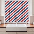 thumbnail image 2 of Ambesonne Harbour Stripe Kitchen Curtains, Diagonal Retro, 55"x39", Blue Red White, 2 of 3