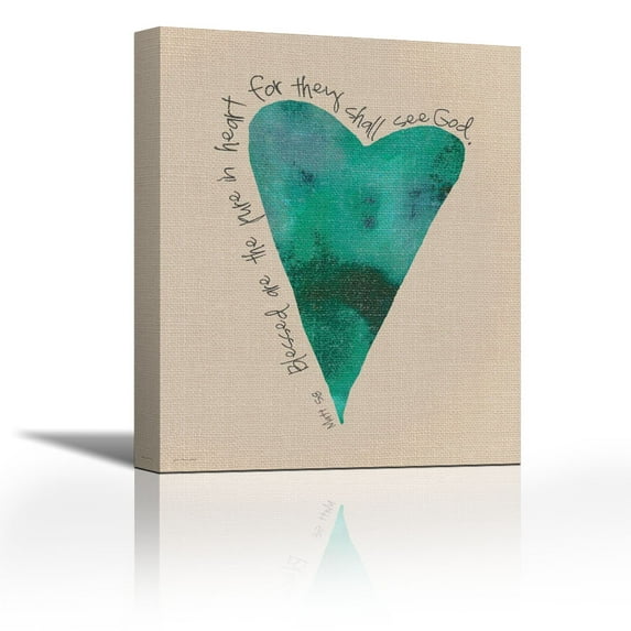 Pure in Heart - Contemporary Fine Art Giclee on Canvas Gallery Wrap - wall décor - Art painting - 12 x 15 Inch - Ready to Hang