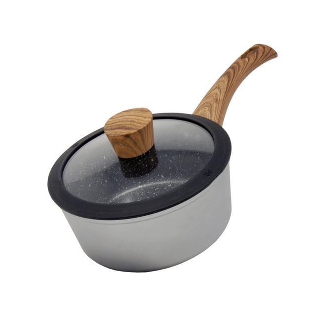 Westinghouse Olla Antiadherente de Mármol Gris Madera 18cm WCSP0032018MBB