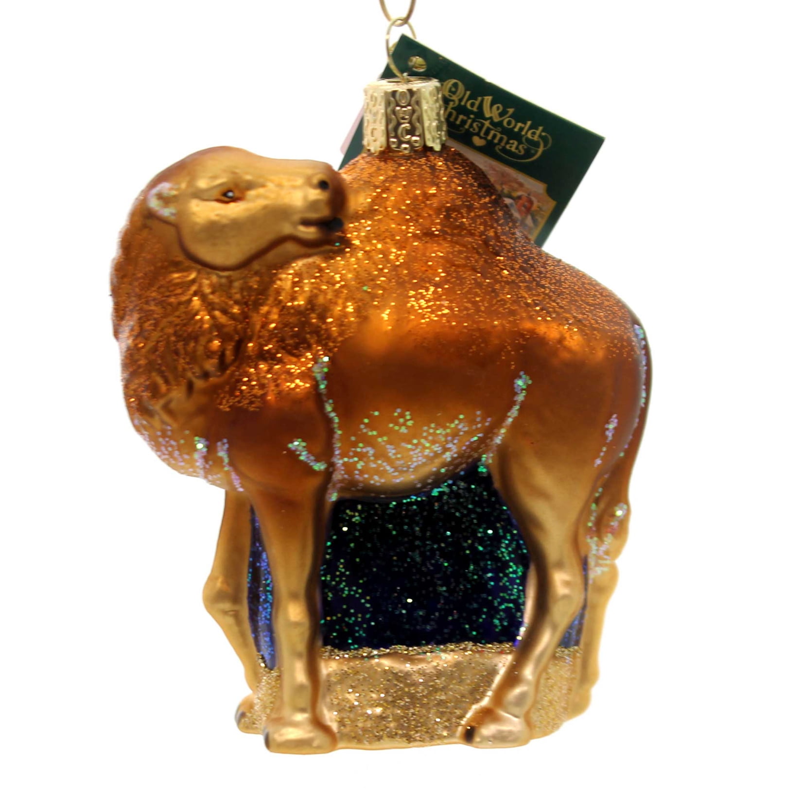 CAMEL HUMP OLD WORLD CHRISTMAS GLASS NATIVITY DESERT ANIMAL ORNAMENT NWT 12499 