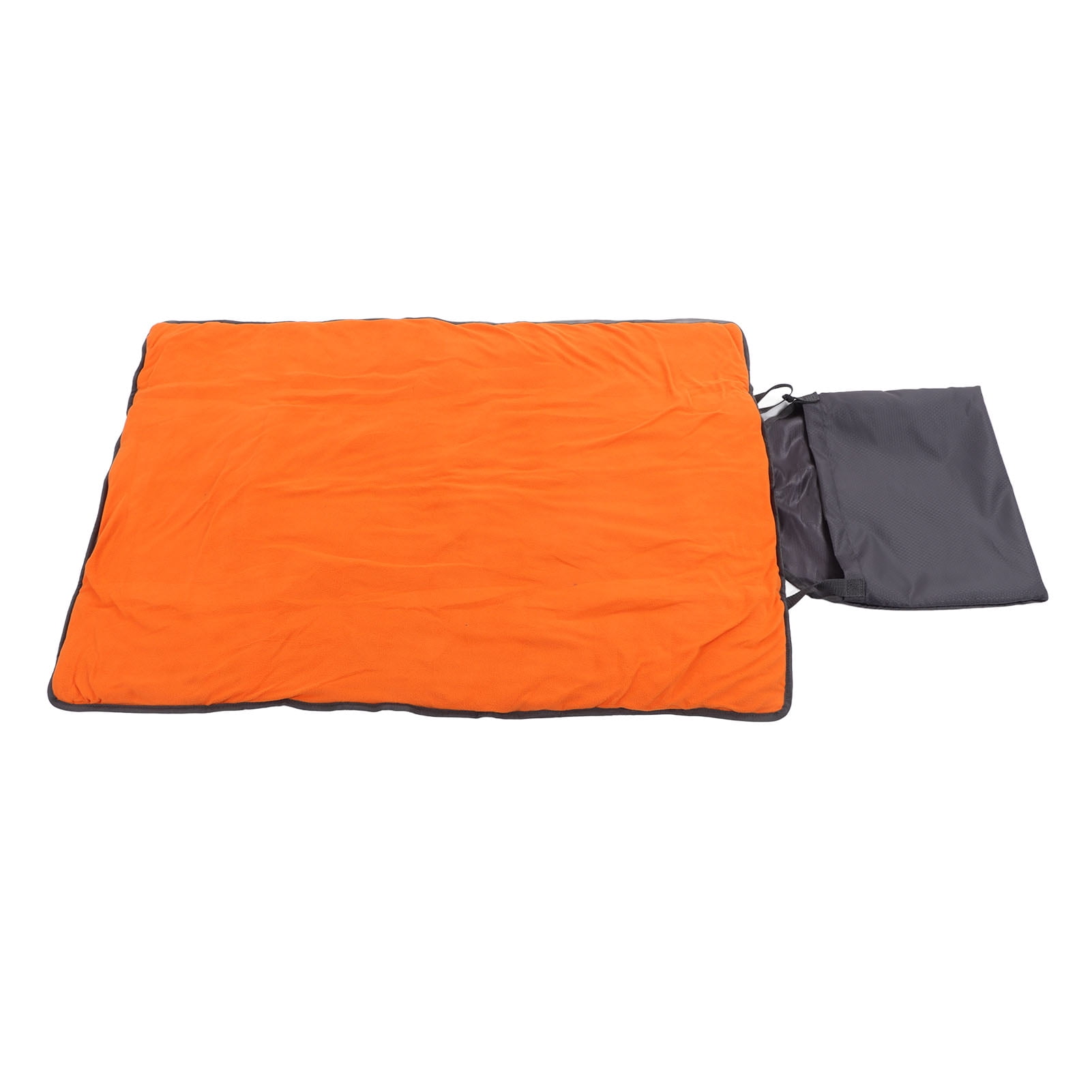 BIMZUC Outdoor Pet Mat Reversible Waterproof Machine Washable Portable Dog Sleeping Pad for Puppy Camping Travel Gray with Orange Polyester Layer 12.99 inches / 33.0 cm Bed Cushion