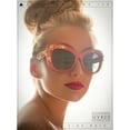 thumbnail image 2 of Womens Metal Flower Foliage Jewel Brow Trim Oversize Cat Eye Sunglasses Black - Smoke, 2 of 9
