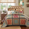 thumbnail image 3 of Juego de colcha Dada Bedding Gallery of Roses Floral Bohemian Algodón Patchwork, 3 of 7
