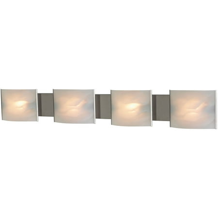 

Bathroom Vanity 4 Light Fixtures With Stainless Steel Finish Metal Glass Material T3 Bulb 41 400 Watts