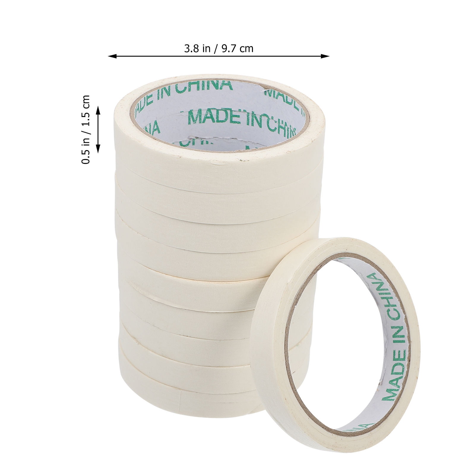 BEADCEST White Crepe Tape General Users White Single Side Adhesive Home Decoration 10 Pcs