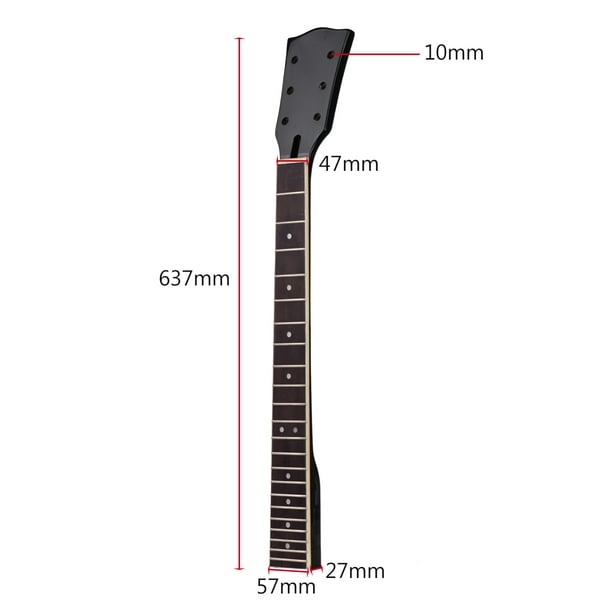 Black Electric Guitar Neck Maple Wood 22 Frets Fingerboard with