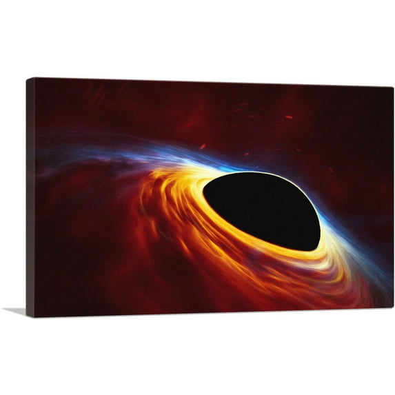 ARTCANVAS Hubble Telescope Supermassive Black Hole Canvas Art Print - Size: 26" x 18" (1.50" Deep)