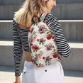 thumbnail image 5 of Fotbe Rose Flowers Printed Canvas Daypack - Stylish and Durable Vintage Compact Backpack - Class, Work, Travel, or Laptop Bookbag,Organized Compartments-Small, 5 of 5