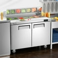 thumbnail image 4 of Coolski 48’’ Wide Commercial Salad Bar Refrigerator, Refrigerated Sandwich Salad Prep Table with 2 Doors, Stainless Steel Prep Fridge for Commercial Kitchen Restaurant, NSF Certified, 4 of 8