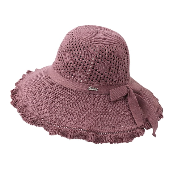 Summer Beach Sun Hats for Women Wide Brim Foldable Floppy Travel Packable UPF Hat