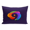 thumbnail image 1 of BOSDECO Housse de Coussin Numéro Neuf Éclaboussures Colorées Multicolores 20x30 Pouces, 1 of 1