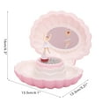 thumbnail image 3 of Shell Shape Music Box Dancing Girl Music Box with Mirror Jewelry Storage Box Birthday Gift Wedding Party Decoration, 3 of 10