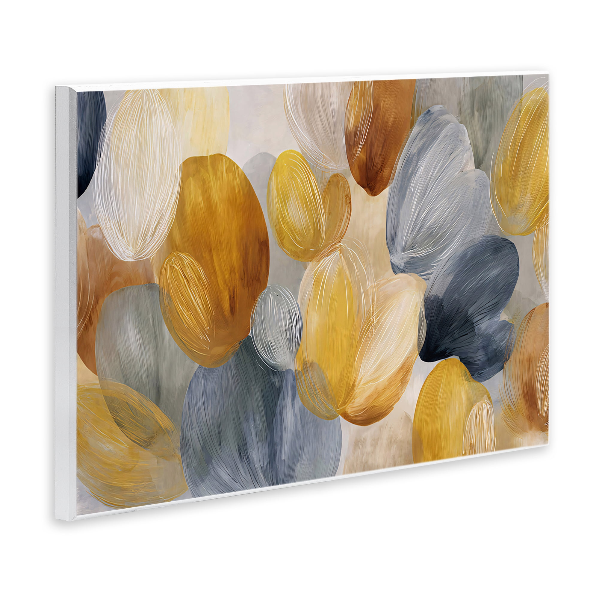 Stupell Industries Warm Oblong Layered Shapes Wall Plaque Art, design by Jacky Ngan