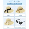 thumbnail image 2 of Sun Hats for Women - Oversize Large Straw Beach Hat for Summer Floppy Wide Brim Packable Foldable Roll Up UPF 50+, 2 of 5