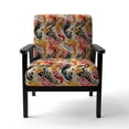thumbnail image 4 of Designart "Cheetha Floral Pattern Ii" Upholstered Modern & Contemporary Accent Chair and Geometric Arm Chair - Multiple Color & Pattern, 4 of 7