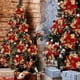 thumbnail image 5 of Flores navideñas con purpurina plateada, adornos de flores artificiales para árbol de Navidad plateado, decoración navideña para el hogar, fiesta de Año Nuevo, 5 of 5