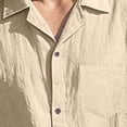 thumbnail image 6 of VBTAPA Mens Cotton Linen Sets 2 Piece Summer Outfits Sleeveless Shirt and Pants Set Beach Vacation Outfit Sets Khaki XL, 6 of 6