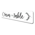 thumbnail image 4 of Farm to Table Sign, Farm Fresh Sign, Kitchen Decorative Aluminum Sign - 4x18 inches, 4 of 4