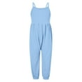 thumbnail image 1 of Girls Jumpsuit Sleeveless Rompers for Girls Casual V Neck Suspender Rompers with Pockets Girls Outfits Size 2T, 1 of 4