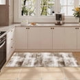 thumbnail image 4 of Washable Kitchen Runner Rug 60" x 22", Modern Abstract Textured Area Rug, Neutral Soft Low Profile Non Slip Kitchen Runner Rug for Kitchen, Hallway & Laundry Room, Brown, 4 of 6