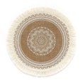 thumbnail image 1 of Royalbelle 4pcs Jute Simple Vaisselle Tapis Maison Rond Tissé Restaurant Tapis de Table Décoratif Rétro, 1 of 2