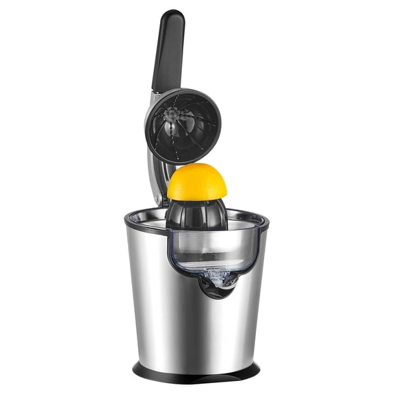 KFFKFF 300W Stainless Steel Orange Juice Maker with Soft Grip Handle, For Oranges, Grapefruits, Lemons and Other Citrus Frui Electric Citrus Juicer Orange Juice Squeezer with Two Size Juicing Cones