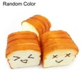 thumbnail image 2 of rygai Toast Bread Squishy Expression Card Cellphone Holder Hand Pillow Stress Reliever,Brown Random Pattern, 2 of 8