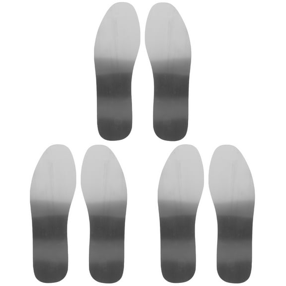 3 Pairs  of Sturdy Shoe Inserts Wear-resistant Shoe Insoles Anti-nail Stainless Steel Insoles Shoe Accessories