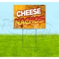 thumbnail image 1 of Cheese Nachos (18" x 24") Yard Sign, Includes Metal Step Stake, 1 of 6